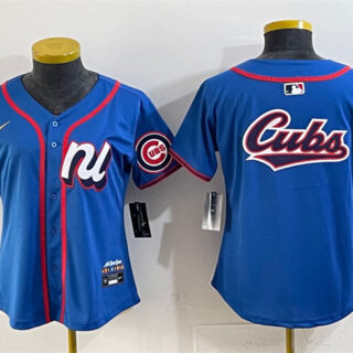 Youth National League Chicago Cubs Team Big Logo Blue 2025 All-Star Edition Limited Stitched Baseball Jersey