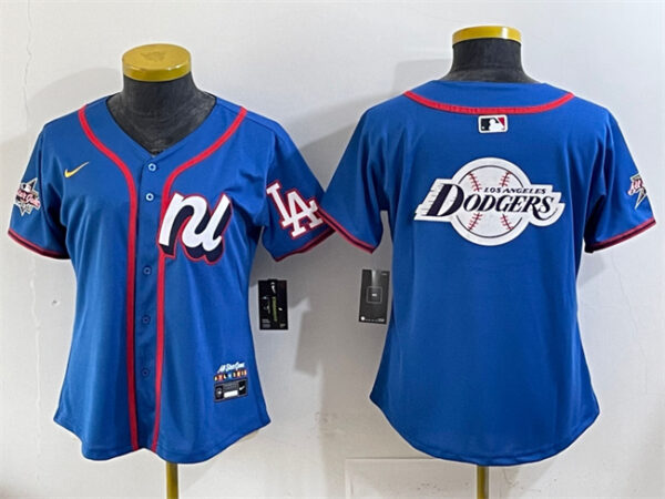 Youth National League Los Angeles Dodgers Team Big Logo Blue 2025 All-Star Edition Limited Stitched Baseball Jersey