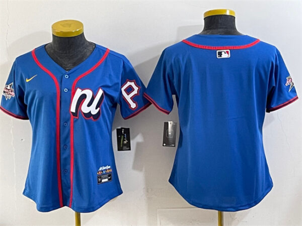 Youth National League Pittsburgh Pirates Blank Blue 2025 All-Star Edition Limited Stitched Baseball Jersey