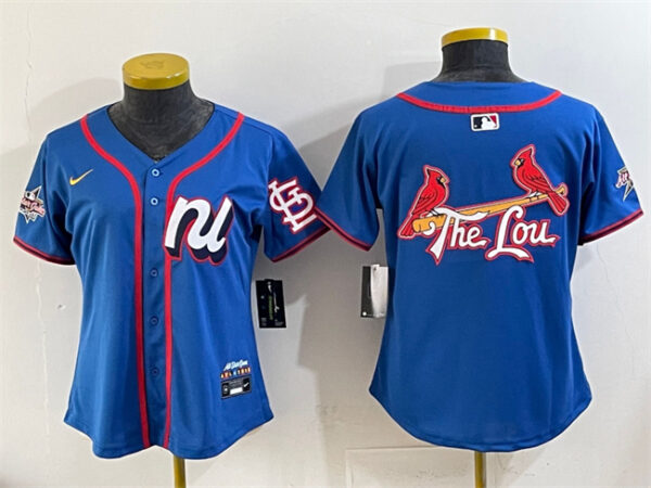Youth National League St. Louis Cardinals Team Big Logo Blue 2025 All-Star Edition Limited Stitched Baseball Jersey