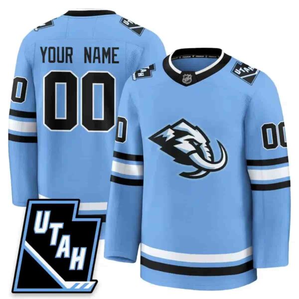 Custom Men's Utah Hockey ??Mammoth?? 2025 Limited Jersey All Stitched Blue