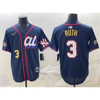 Men's American League #3 Babe Ruth Navy 2025 All-Star Edition Limited Stitched Baseball Jersey