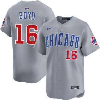 Men's Chicago Cubs #16 Matthew Boyd Grey Limited Stitched Baseball Jersey