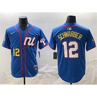 Men's National League #12 Kyle Schwarber Blue 2025 All-Star Edition Limited Stitched Baseball Jersey