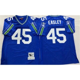 Men's Seattle Seahawks #45 Kenny Easley Royal Throwback Football Stitched Jersey
