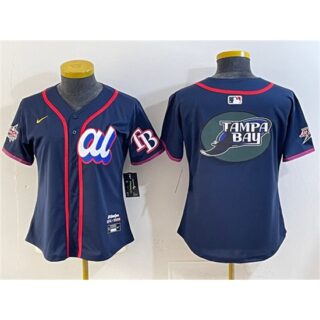 Youth American League Tampa Bay Rays Team Big Logo Navy 2025 All-Star Edition Limited Stitched Baseball Jersey