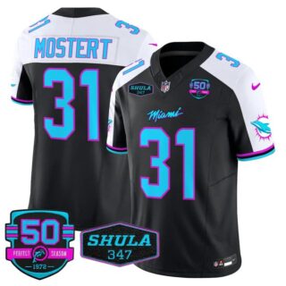 Men's Raheem Mostert #31 Miami Dolphins Miami Vice Vapor Limited Black Alternate Jersey