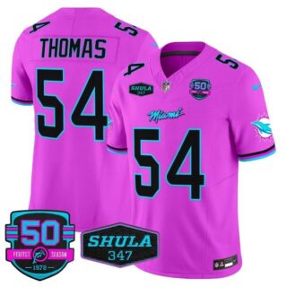 Men's Zach Thomas #54 Miami Dolphins Miami Vice Pink Vapor Limited Jersey