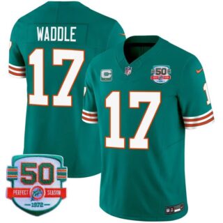 Men's Jaylen Waddle #17 Miami Dolphins Miami Vice Aqua Vapor Limited Jersey