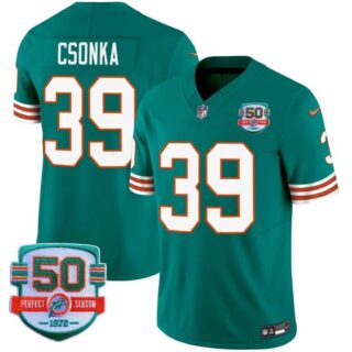Men's Larry Csonka #39 Miami Dolphins Miami Vice Aqua Vapor Limited Jersey
