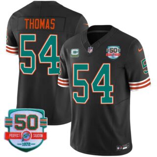 Men's Zach Thomas #54 Miami Dolphins Miami Vice Black Vapor Limited Jersey