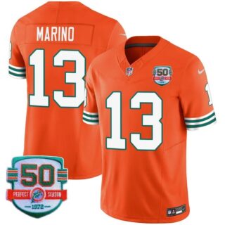 Men's Dan Marino #13 Miami Dolphins Miami Vice Orange Vapor Limited Jersey