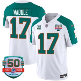 Men's Jaylen Waddle #17 Miami Dolphins Miami Vice Inverted Vapor Limited Jersey