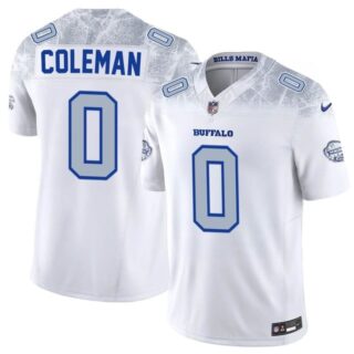 Men's Buffalo Bills #0 Keon Coleman Vapor F.U.S.E. Limited Rivalry Series Jersey