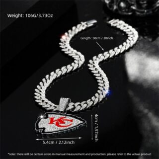 Chiefs 20inch Necklace Silver