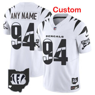 Custom Men’s Cincinnati Bengals White F.U.S.E. Special Vapor Untouchable Limited Stitched Football Jerseys