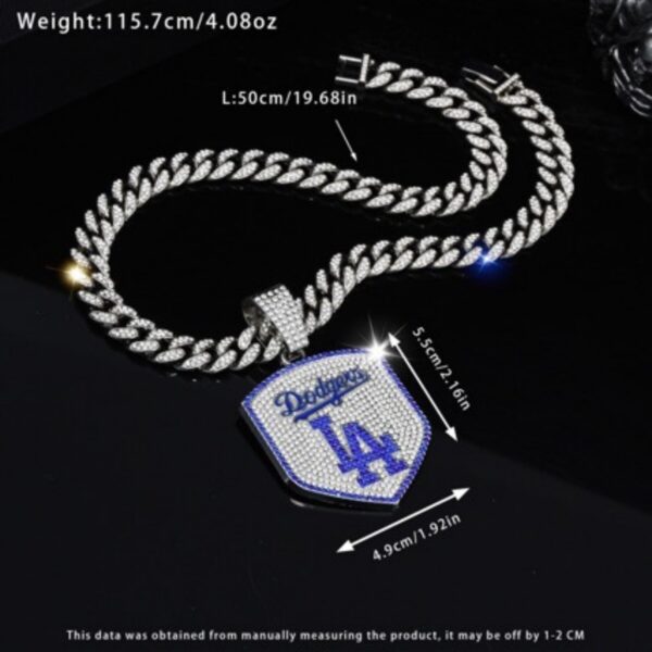 Dodgers 20inch Necklace Silver