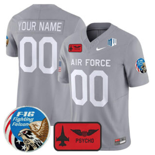 Men's Air Force Falcons Active Player Custom Gray 2025 F.U.S.E. 'Air Power Legacy Series' Vapor Limited Stitched Jersey