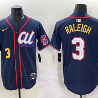 Men's American League #3 Cal Raleigh Navy 2025 All-Star Edition Limited Stitched Baseball Jersey