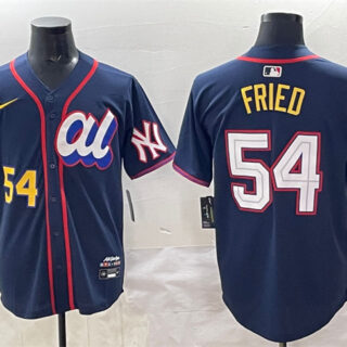 Men's American League #54 Max Fried Navy 2025 All-Star Edition Limited Stitched Baseball Jersey
