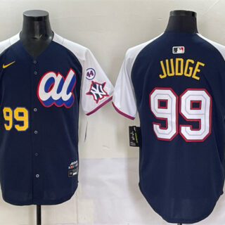 Men's American League #99 Aaron Judge Navy Alternate 2025 All-Star With Patch Edition Limited Stitched Baseball Jersey