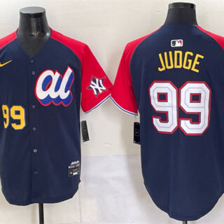 Men's American League #99 Aaron Judge Navy Red Alternate 2025 All-Star Edition Limited Stitched Baseball Jersey