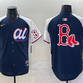 Men's American League Boston Red Sox Team Big Logo Navy Alternate 2025 All-Star Edition Limited Stitched Baseball Jersey
