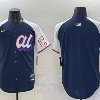 Men's American League Cleveland Guardians Blank Navy Alternate 2025 All-Star Edition Limited Stitched Baseball Jersey