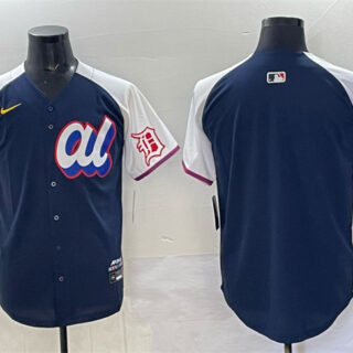 Men's American League Detroit Tigers Blank Navy Alternate 2025 All-Star Edition Limited Stitched Baseball Jersey