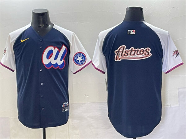 Men's American League Houston Astros Team Big Logo Navy Alternate 2025 All-Star Edition Limited Stitched Baseball Jersey