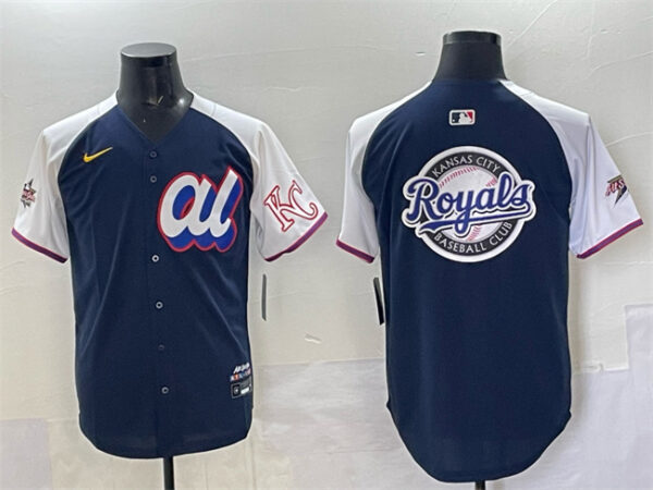 Men's American League Kansas City Royals Team Big Logo Navy Alternate 2025 All-Star Edition Limited Stitched Baseball Jersey