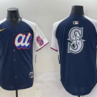 Men's American League Seattle Mariners Team Big Logo Navy Alternate 2025 All-Star Edition Limited Stitched Baseball Jersey