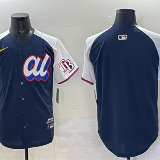 Men's American League Tampa Bay Rays Blank Navy Alternate 2025 All-Star Edition Limited Stitched Baseball Jersey