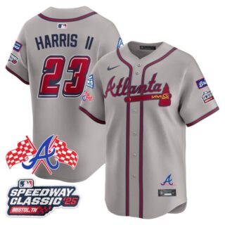 Men's Atlanta Braves #23 Michael Harris II 2025 Speedway Classic Limited Jersey V1 All Stitched