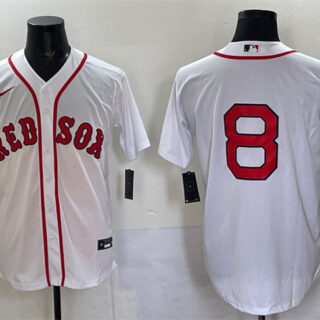 Men's Boston Red Sox #8 Carl Yastrzemski White Cool Base Stitched Baseball Jersey