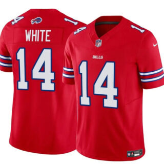 Men's Buffalo Bills #14 Mike White Red 2025 F.U.S.E. Vapor Untouchable Limited Stitched Football Jersey