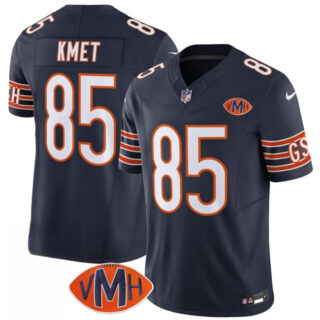 Men's Chicago Bears #85 Cole Kmet Navy 2025 F.U.S.E. With VMH Patch Vapor Untouchable Limited Stitched Football Jersey