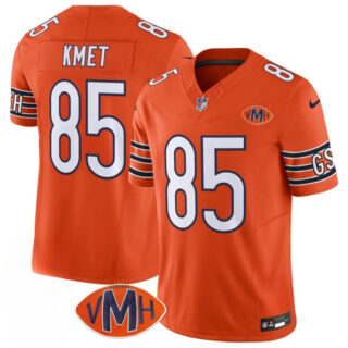 Men's Chicago Bears #85 Cole Kmet Orange 2025 F.U.S.E. With VMH Patch Vapor Untouchable Limited Stitched Football Jersey