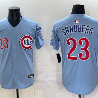 Men's Chicago Cubs #23 Ryne Sandberg Blue 'Ryne Sandberg Tribute' Vapor Limited V3 Stitched Baseball Jersey