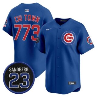 Men's Chicago Cubs 'Ryne Sandberg Tribute' Vapor Premier Limited Jersey V2 All Stitched #773 Chi Town