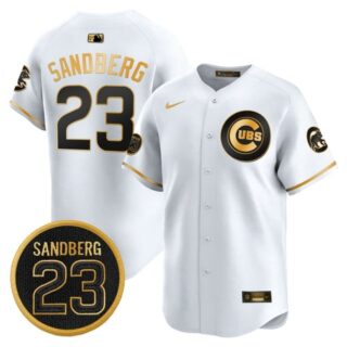 Men's Chicago Cubs 'Ryne Sandberg Tribute' Vapor Premier Limited Jersey V2 All Stitched #23 Ryne Sandberg