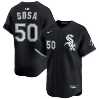Men's Chicago White Sox #50 Lenyn Sosa Black 2025 Alternate Limited Stitched Baseball Jersey