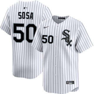 Men's Chicago White Sox #50 Lenyn Sosa White 2025 Home Limited Stitched Baseball Jersey