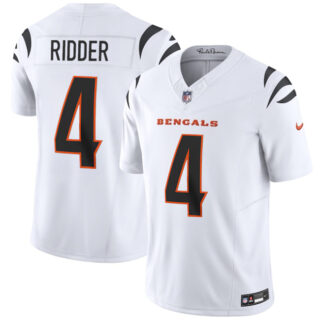 Men's Cincinnati Bengals #4 Desmond Ridder White 2025 F.U.S.E. Vapor Untouchable Limited Stitched Football Jersey