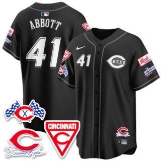 Men's Cincinnati Reds #41 Andrew Abbott 2025 Speedway Limited Jersey V1 All Stitched