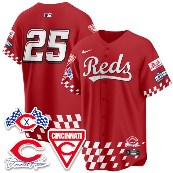 Men's Cincinnati Reds #25 2025 Speedway Limited Jersey V2 All Stitched