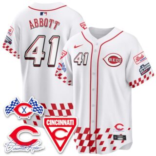 Men's Cincinnati Reds #41 Andrew Abbott 2025 Speedway Limited Jersey V2 All Stitched