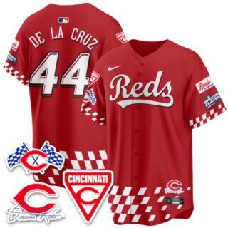 Men's Cincinnati Reds #44 Elly De La Cruz 2025 Speedway Limited Jersey V2 All Stitched