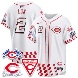 Men's Cincinnati Reds #2 Gavin Lux 2025 Speedway Limited Jersey V2 All Stitched
