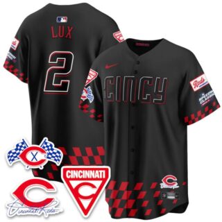 Men's Cincinnati Reds #2 Gavin Lux 2025 Speedway Limited Jersey V2 All Stitched